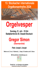 Orgelvesper - Gregor Simon