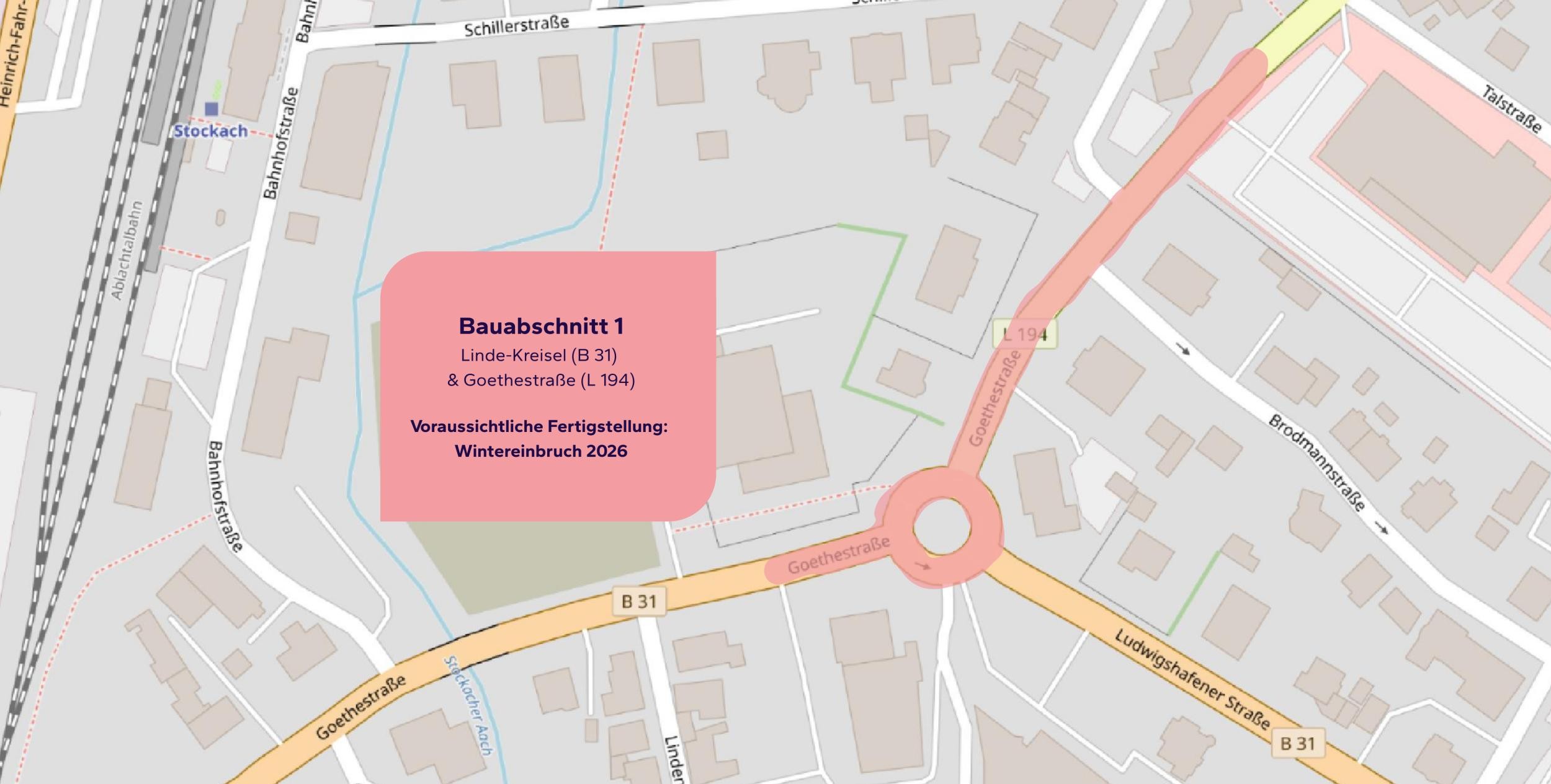 Stadtplanausschnitt "Bauabschnitt 1"