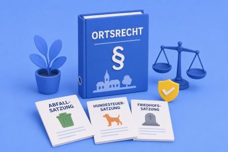 Ortsrecht: Alle Satzungen auf einen Blick Ein Gesetzestext zeigt den Begriff "Ortsrecht"