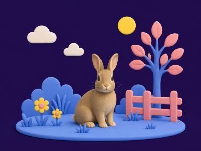 Ki generiertes Bild von Hase