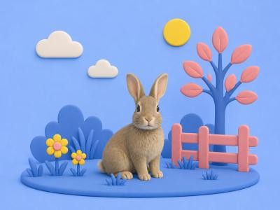 Ki generiertes Bild von Hase