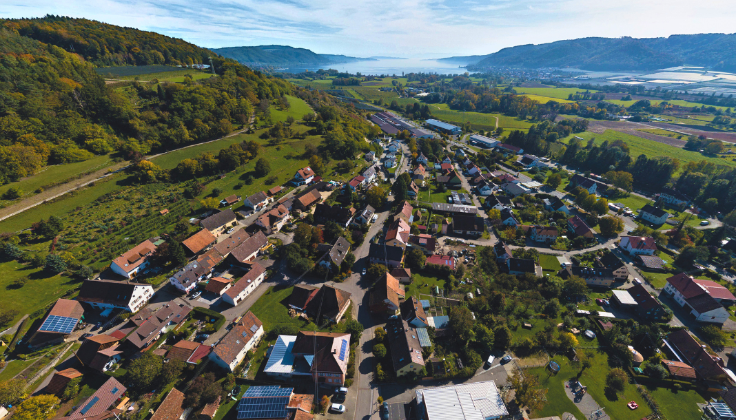 Lufaufnahme vom Ortsteil Espasingen  