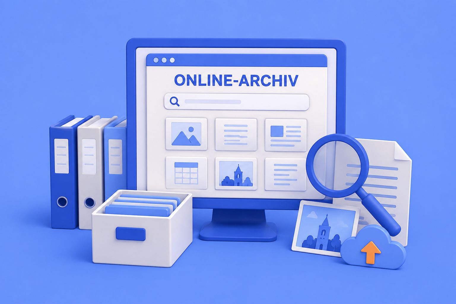 generiertes KI-Bild zum Thema Online-Archiv