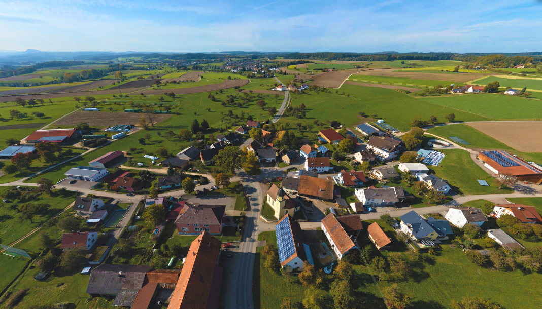 Luftaufnahme von Mahlspüren im Hegau Luftaufnahme von Mahlspüren im Hegau