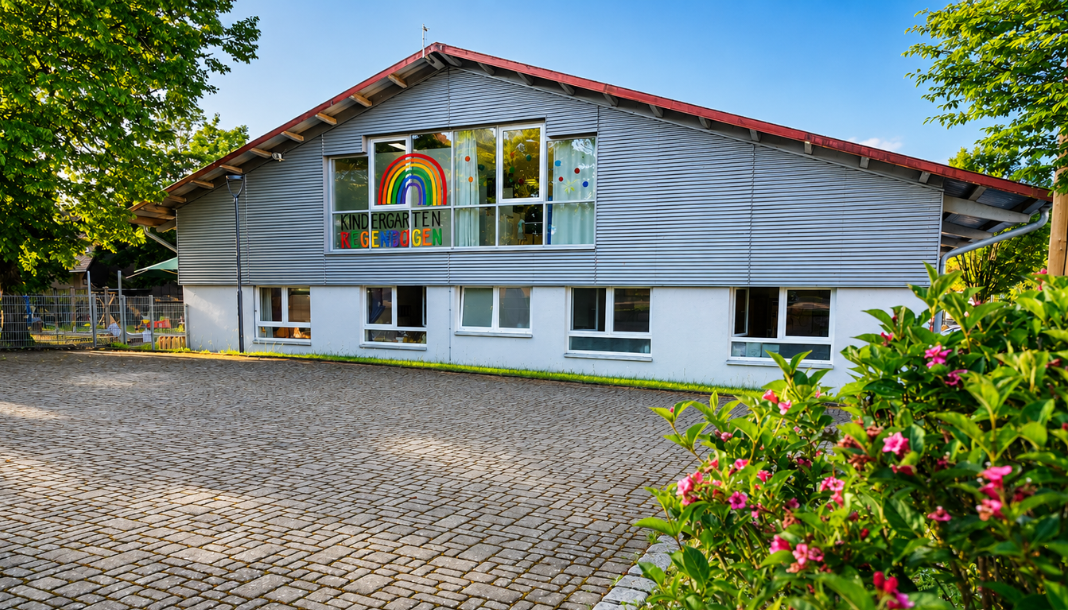 Frontansicht des Kinder- & Familienzentrums "Kleeblatt"