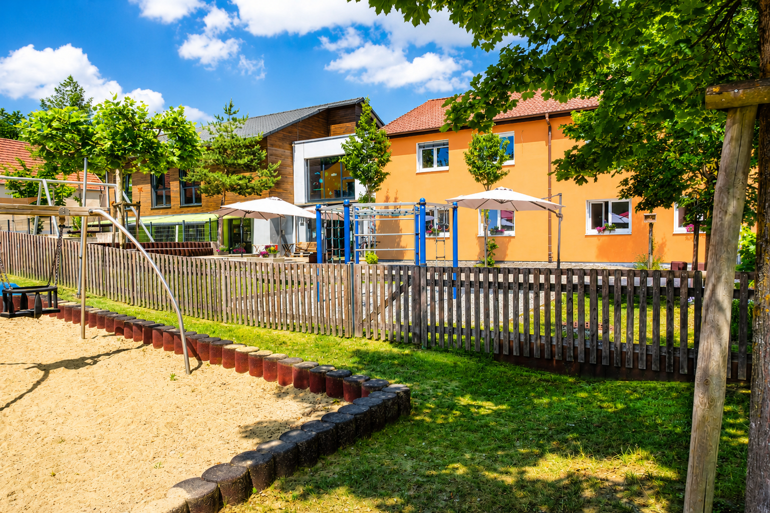 Frontansicht des Kinder- & Familienzentrums "Kleeblatt"