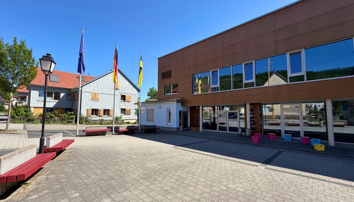 Frontansicht des Kindergartens Sternschnuppe in Espasingen 